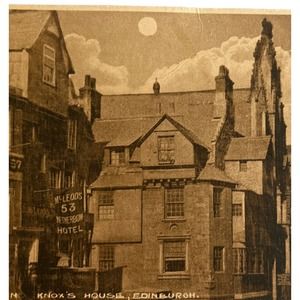 Antique Ephemera Early 1900s RPPC Postcard Foggo Gunn John Knox House Edinburgh